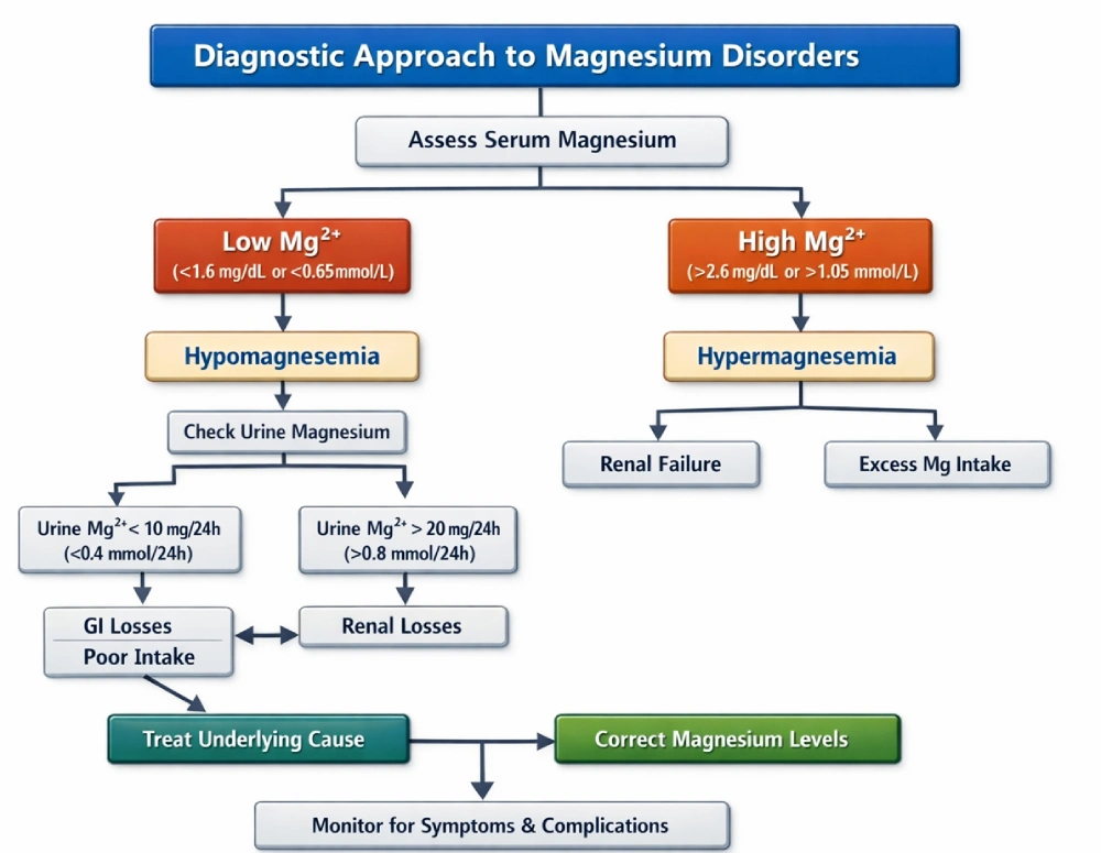 Diagnostic Flowchart for Magnesium Disorders